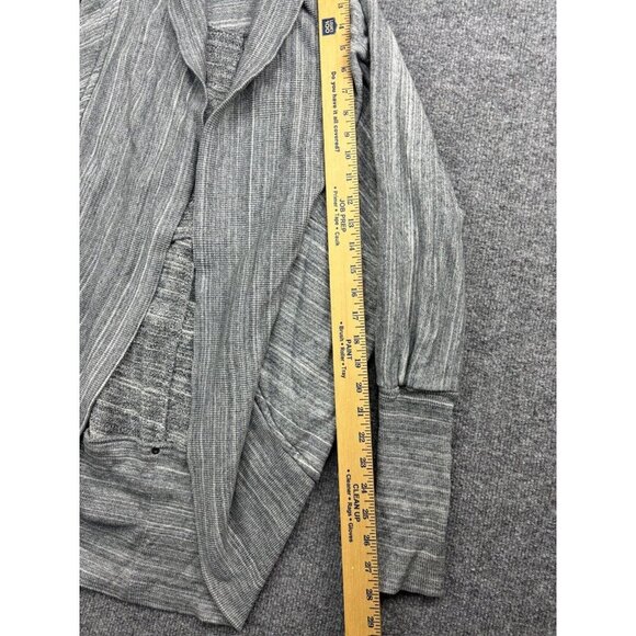 Wilfred Cardigan Women's S Gray Stripe Open Front Knit Cocoon Sweater Studded - Picture 5 of 8